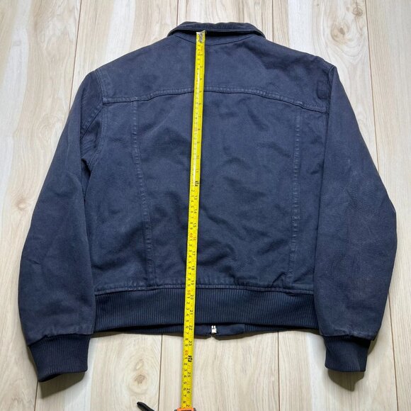 J. Galt Shanghai Mens Blue Long Sleeve Full Zip Modern Look Bomber Jacket Size S - Picture 10 of 11